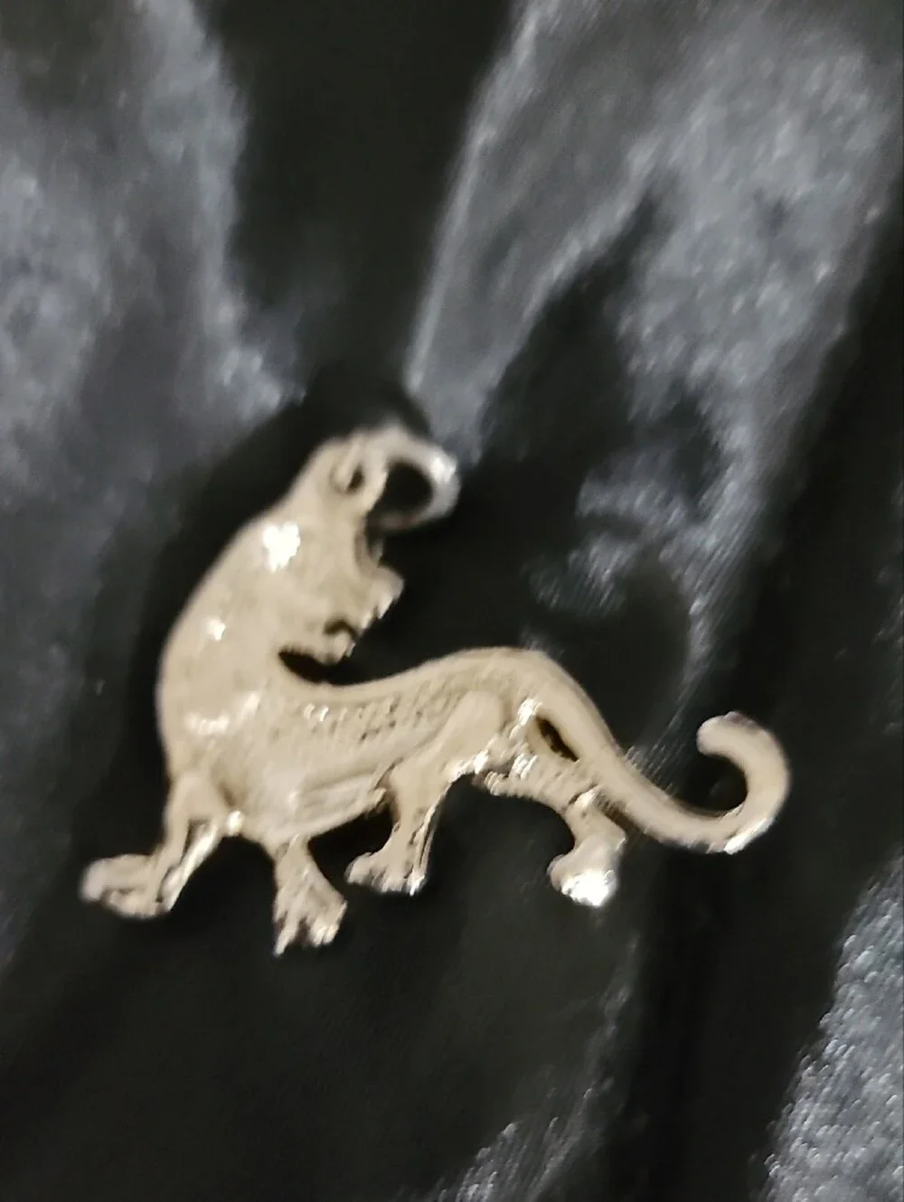 Pink Crystal Lion Brooch